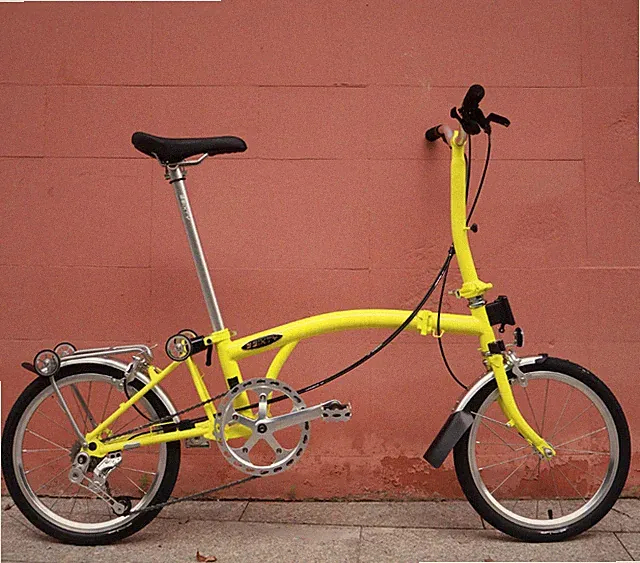 3Sixty G6 16 inch 349 fluorescent green triple fold ultra light bicycle