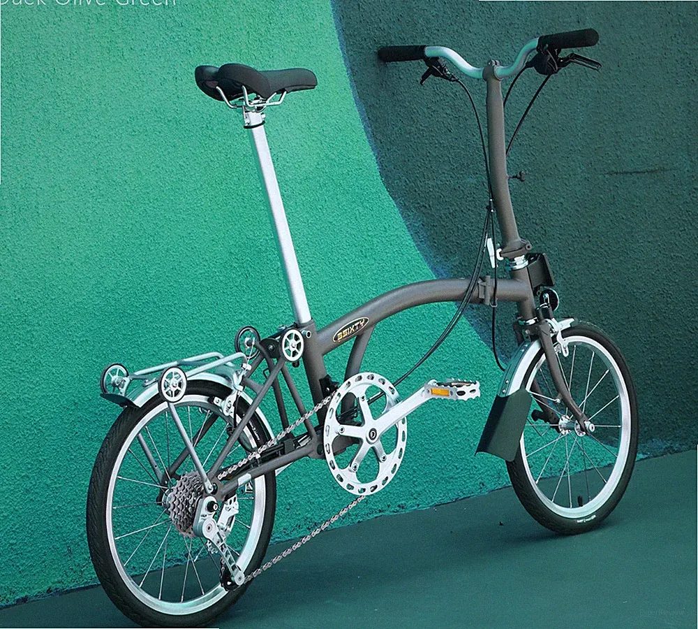 3Sixty G7 16 inch 349 olive green triple fold ultra light bicycle