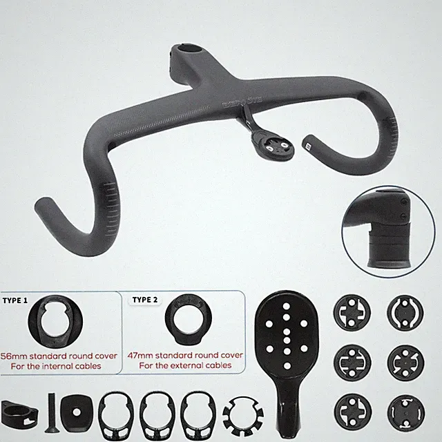 6 ° Road Bicycle Carbon Internal Cable Integrated Handlebar Bicycle With Spacer