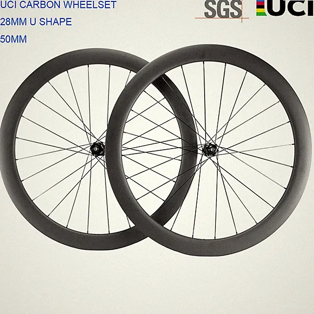 700C Road Bike Carbon Wheelset Disc Brake Wheels Tubeless Bicycle Wheels