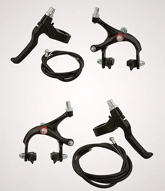 ALTALINE 570a FRONT & REAR Alloy Brake Set BLACK FIXED GEAR BIKE TRACK ROADBIKE