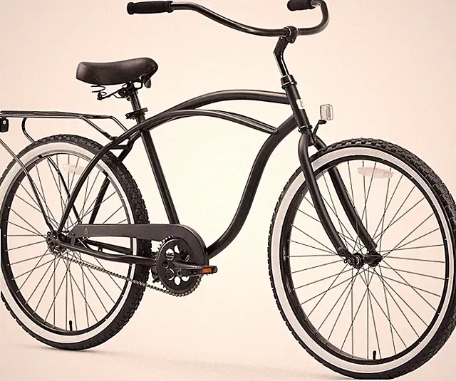 around the Block Men'S Beach Cruiser Bike, Hybrid Bicycle with Rear Rack