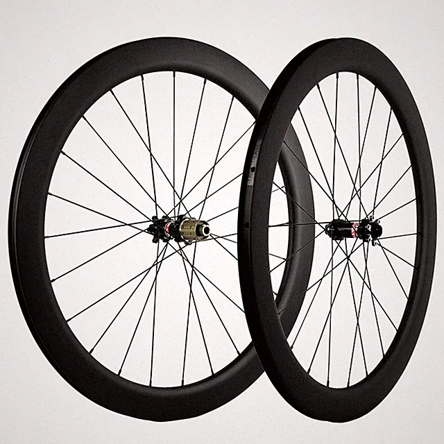 Carbon Cyclocross Bike Wheelset 55mm 6 Bolt Centerlock Disc Brake Wheels