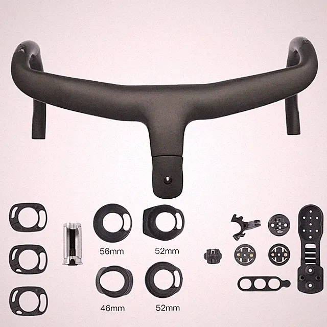 Carbon Integrated Road Bike Drop Bar Internal Routing Cable with Computer Mount