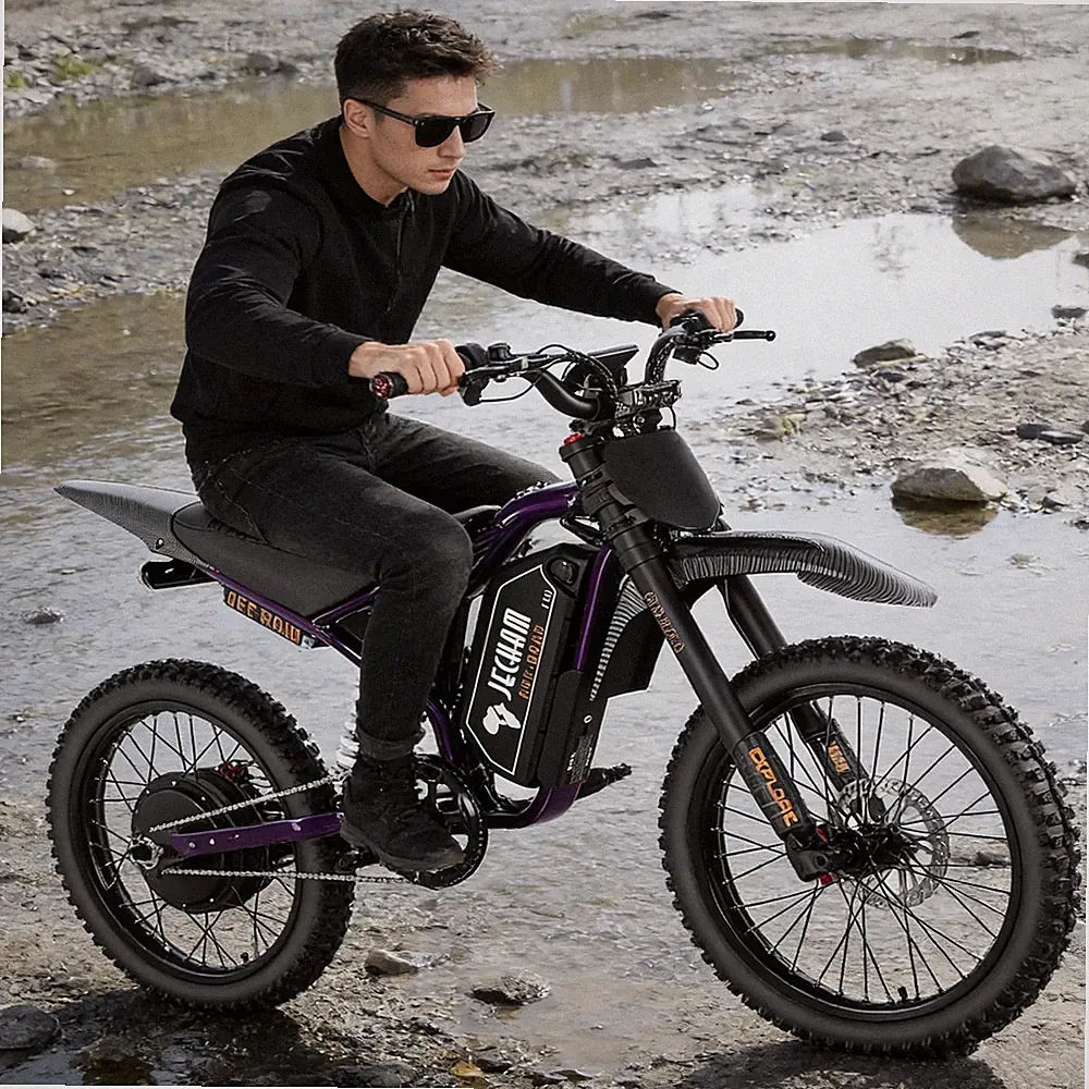 Electric Bicycle for Adult Teen e bike 19" Fat Tire Mountain 3000W 60V 50 MPH