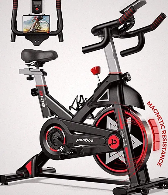 Exercise Bike Stationary Bike Indoor Cycling Bike Workout Bike Red Fitness Bike