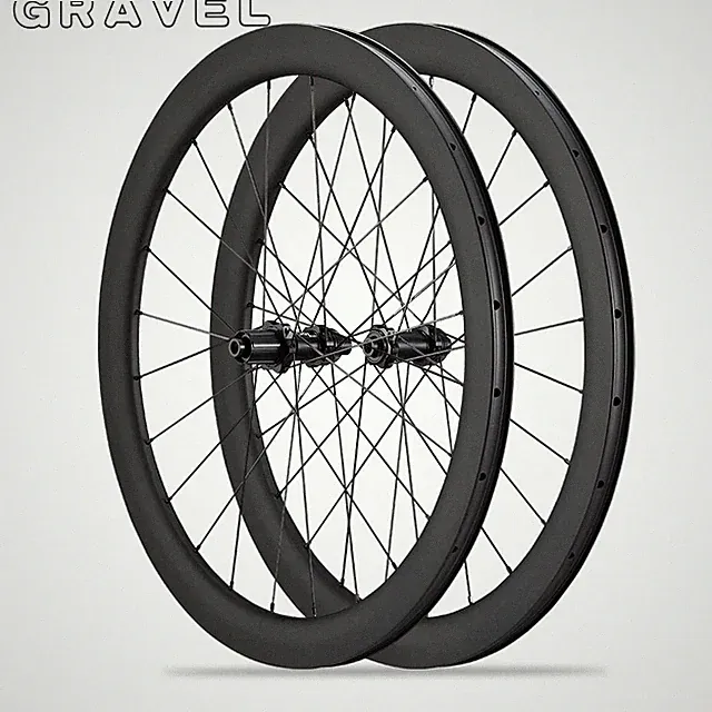 Gravel Bike Wheelset 700c Carbon Tubeless Clincher Bicycle Wheels Disc Brake Hub
