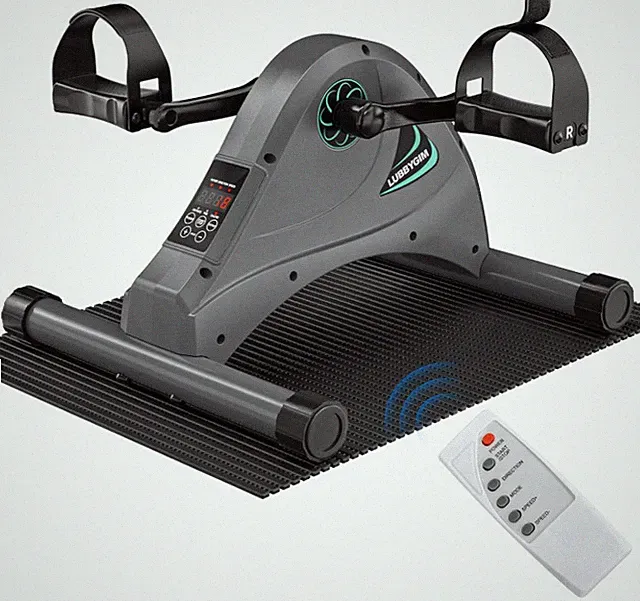 Mini Exercise Bike, Under Desk Pedal Exerciser, Motorized Arms & Legs, 6 Speeds.