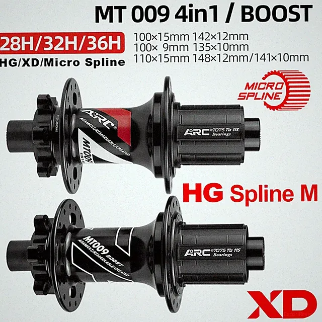 MTB XC Gravel E-bike Bicycle Hub 36 28 32 Holes HG XD MS 12 Speed 6 Pawls