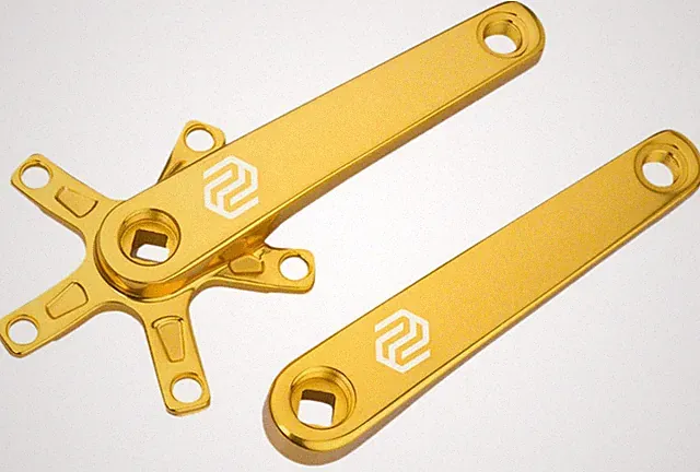 Promax SQ-1 150mm Gold Aluminum BMX Crank Arms - Square Taper JIS, 110mm BCD
