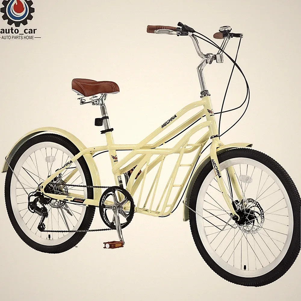 Shimano 6-Speed 24" Commuter Bike for Small Adult，Disc Brakes,Steel City Bicycle
