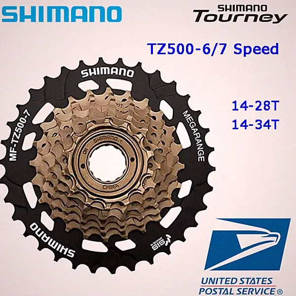 Shimano Tourney MF-TZ500 6 / 7 Speed 14-28T 14-34T Freewheel Road Bike MTB