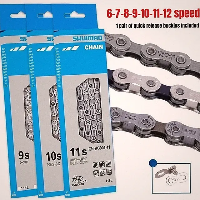 Shuimao 6/7/ 8/ 9/ 10 / 11/ 12 Speed MTB / Road Bike Chain - 116-126 Quick Links
